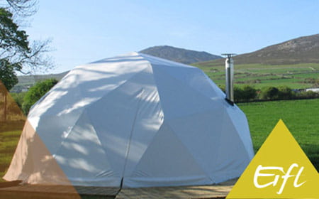 Image of the Eifl dome a relaxing break in Wales