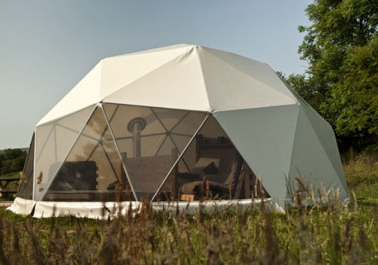A photo of the glamping dome.